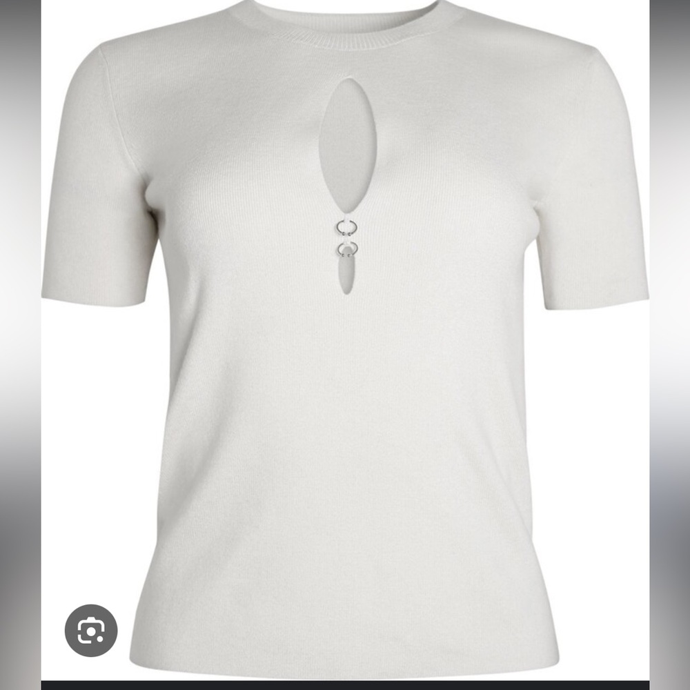 ALTUZARRA Pierced Knit Tee Size XL NWT